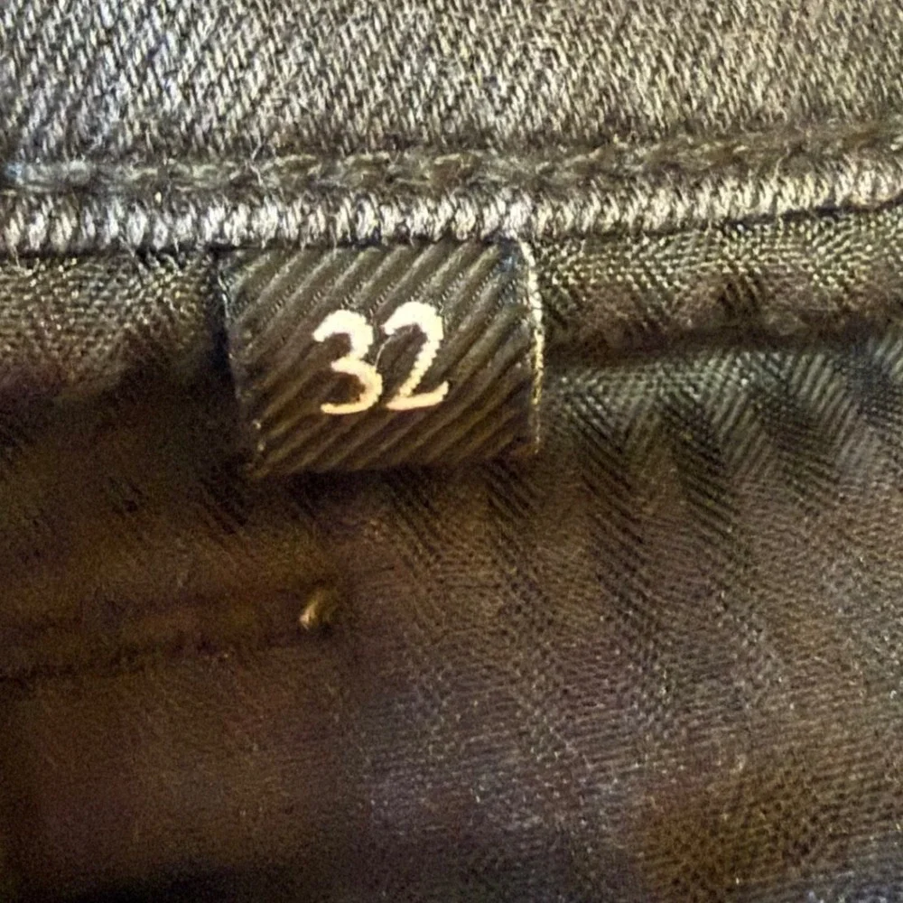 7 For‎ All Mankind Roxanne Ankle Jeans Womens 32 Black Raw Hem Slim
